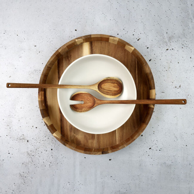 Acacia salad cutlery