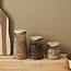 Glass storage jar with acacia lid 95cl