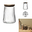 Glass storage jar with acacia lid 95cl