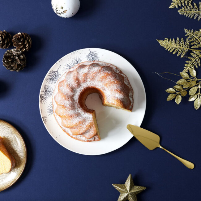 Altın pasta servis tabağı 22cm