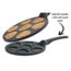 Pancake pan with heart shapes