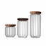Acacia storage jars set of 3