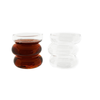 Set of 2 glasses with bubble design