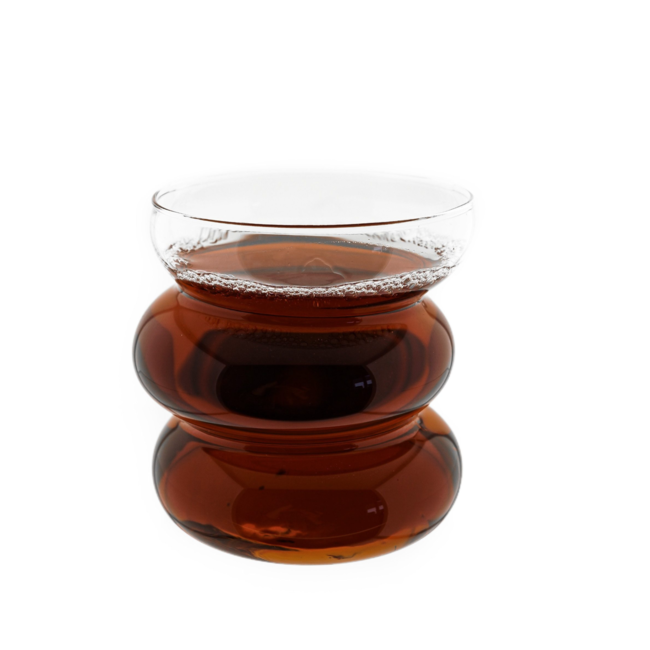 Set of 2 glasses with bubble design