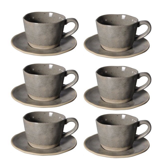 Qeramiq espressokopje 12-delig donkergrijs