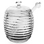 Glazen honingpot met lepel
