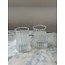 Ribbed tea glasses with handle set of 6