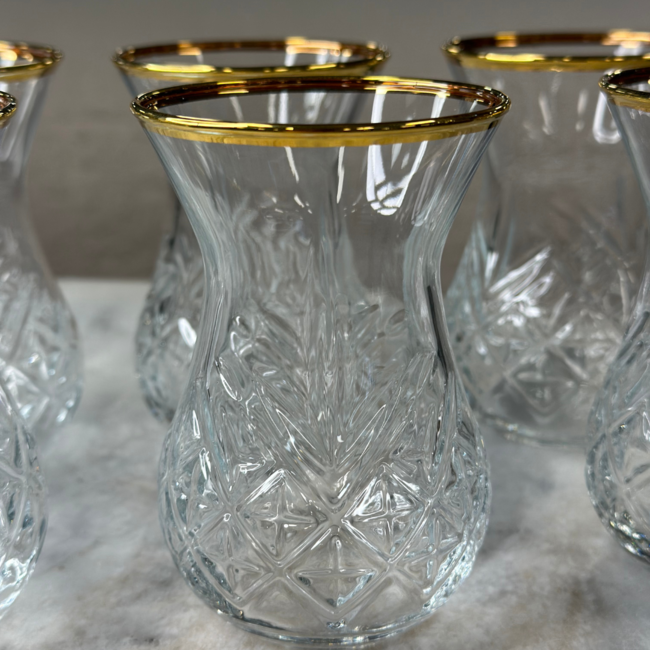 Golden Touch Timeless tea glasses set of 6