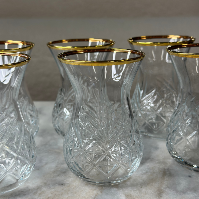 Golden Touch Timeless theeglazen set van 6