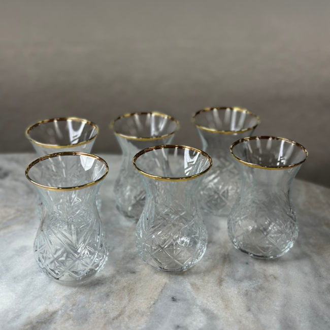 Golden Touch Timeless theeglazen set van 6