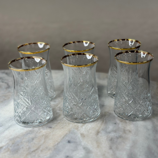 Golden Touch Timeless tea glasses set of 6