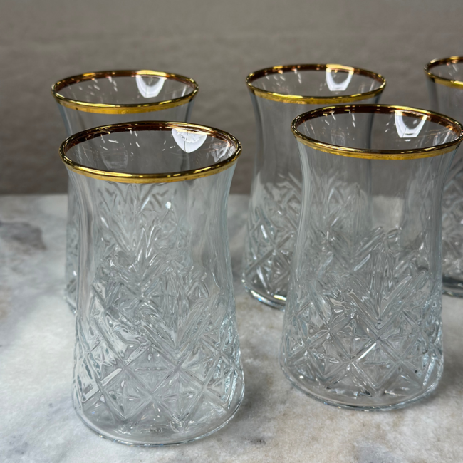 Golden Touch Timeless theeglazen set van 6