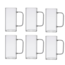 Tea glasses with a rectangular shape set of 6