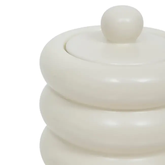White ceramic storage jar