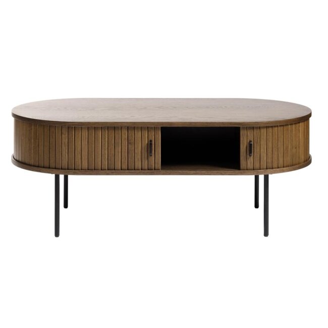 Svalka Oval Coffee Table Brown with doors - 120 cm