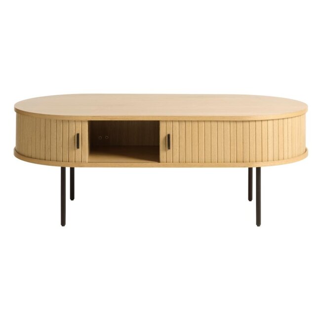 Svalka Oval Coffee Table Natural with doors - 120 cm