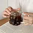 Grape shaped drinking glasses with handle set of 2