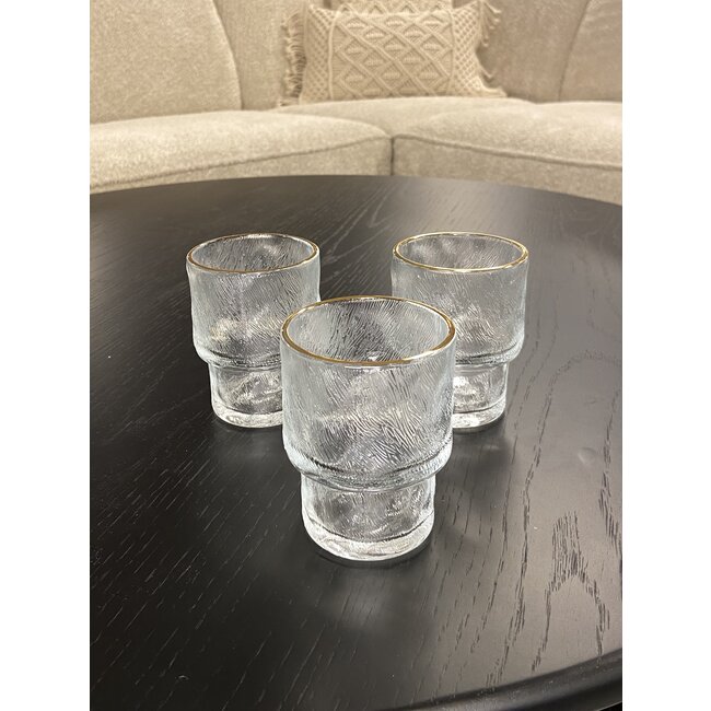 Gold glacier glasses set of 6