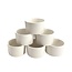 Set of 6 white soufflé dishes and muffin molds