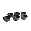 Set of 6 dessert bowls and muffin molds black