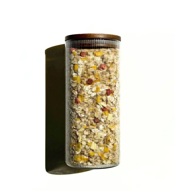 Zoha Stripe storage jar 1500 ml set of 2