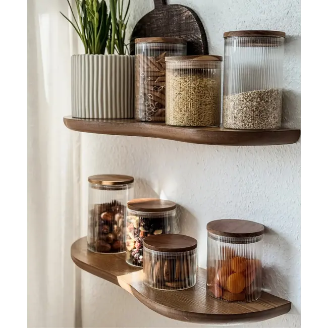 Zoha Stripe storage jar 750 ml set of 2