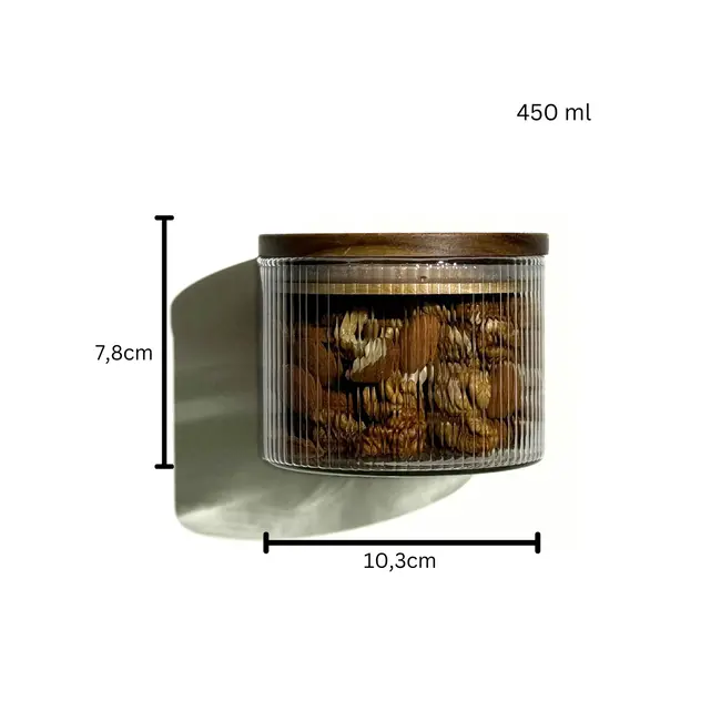 Zoha Stripe storage jar 450 ml set of 2