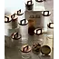 Zoha Stripe storage jar with handle 750 ml set of 2