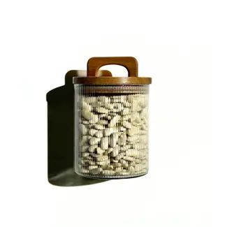Zoha Stripe storage jar with handle 750 ml set of 2