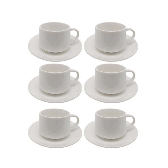 White espresso set 12-piece