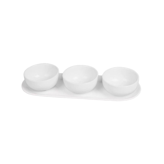 White appetizer set 4-piece
