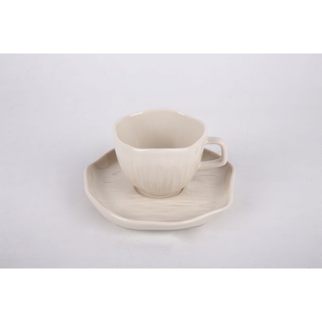 Cermico beige espressoset 12-delig