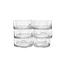 Organik oluklu cam kaseler – 6 parçalı set