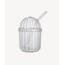 Cam pipetli ve kapaklı içme bardağı