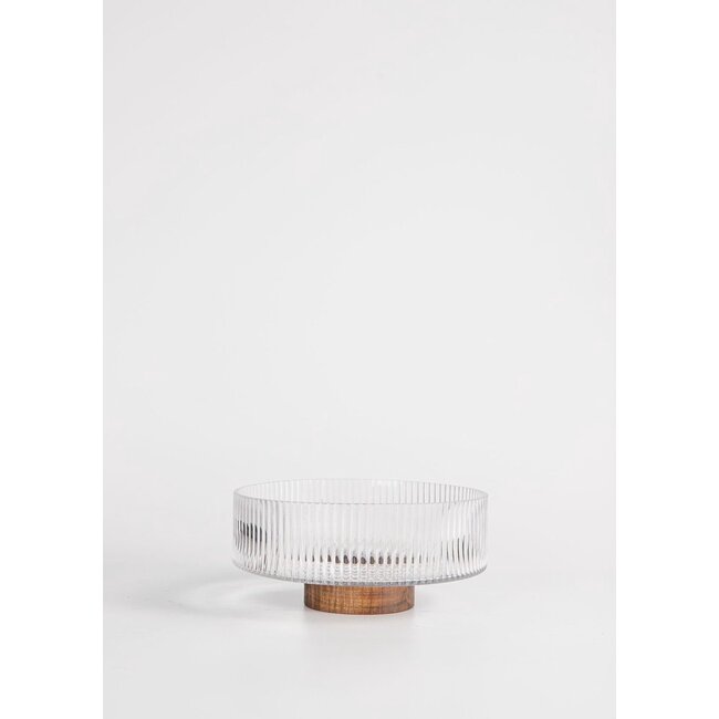 Rippel Akasya Cam Salata Kasesi - 20 cm