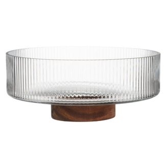 Rippel Akasya Cam Salata Kasesi - 20 cm