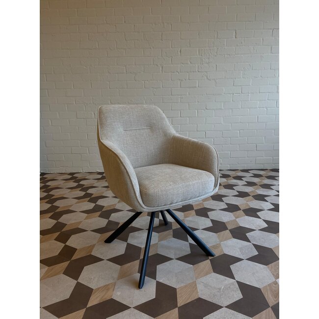 Linen Dining Chair – Swivel