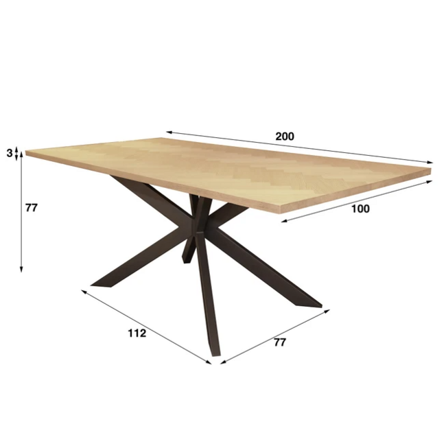 Finbone dining table - 200 cm