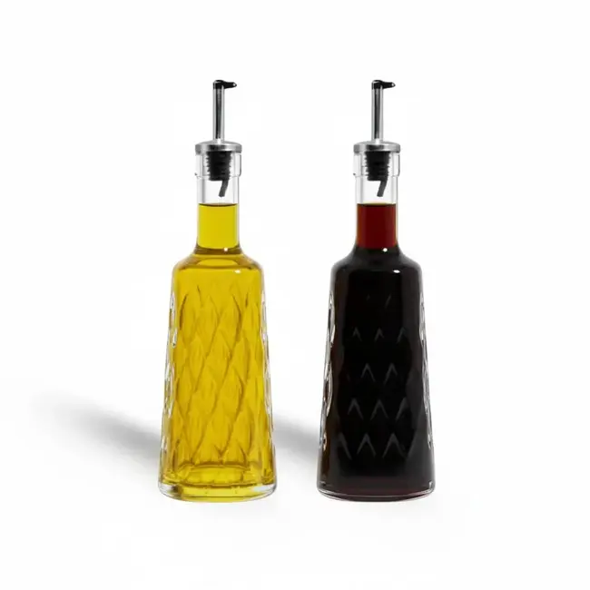 Leafy Oil and Vinegar Bottle - Set of 2