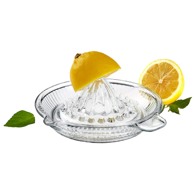 Glass lemon press