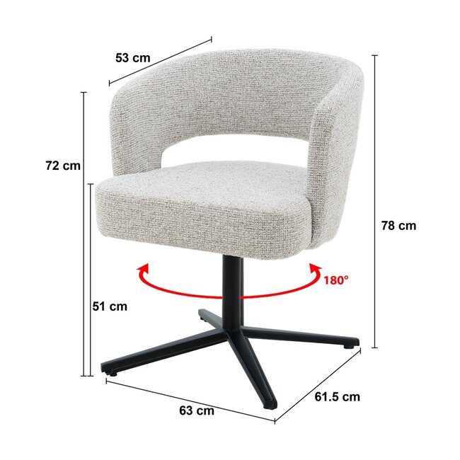Istiya dining chair – Swivel