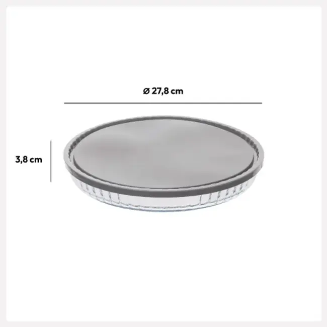 Glazen schaal met deksel - 27 cm