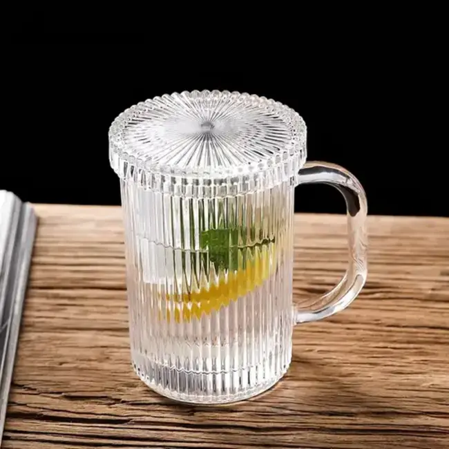 / Ripple Glas met Deksel