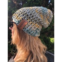 Beanie Groen/Zilver/Geel