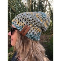 Beanie Groen/Zilver/Geel