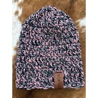 Beanie Roze/Grijs/Blauw