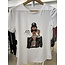 Italy Moda ITALY MODA PRINTED WHITE T-SHIRT