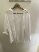 MADE IN ITALY LINEN  MIX JACKET WITH HOOD