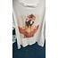 Italy Moda ITALY MODA PRINTED WHITE T -SHIRT