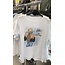 Italy Moda ITALY MODA PRINTED WHITE T -SHIRT